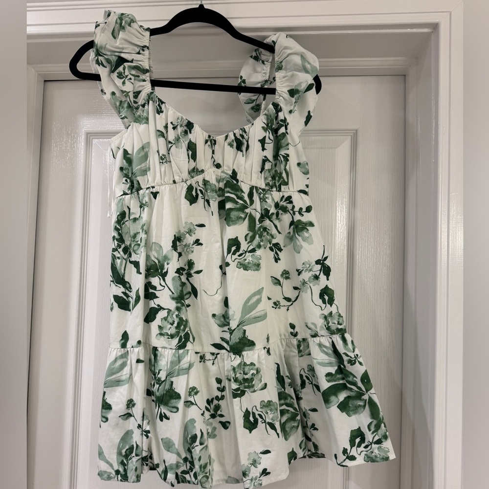 Abercrombie & Fitch Green Floral Mini Dress